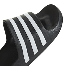 adidas Badeschuhe Adilette Aqua 3-Streifen (Cloudfoam Fußbett, vorgeformter EVA-Riemen) schwarz/weiss - 1 Paar